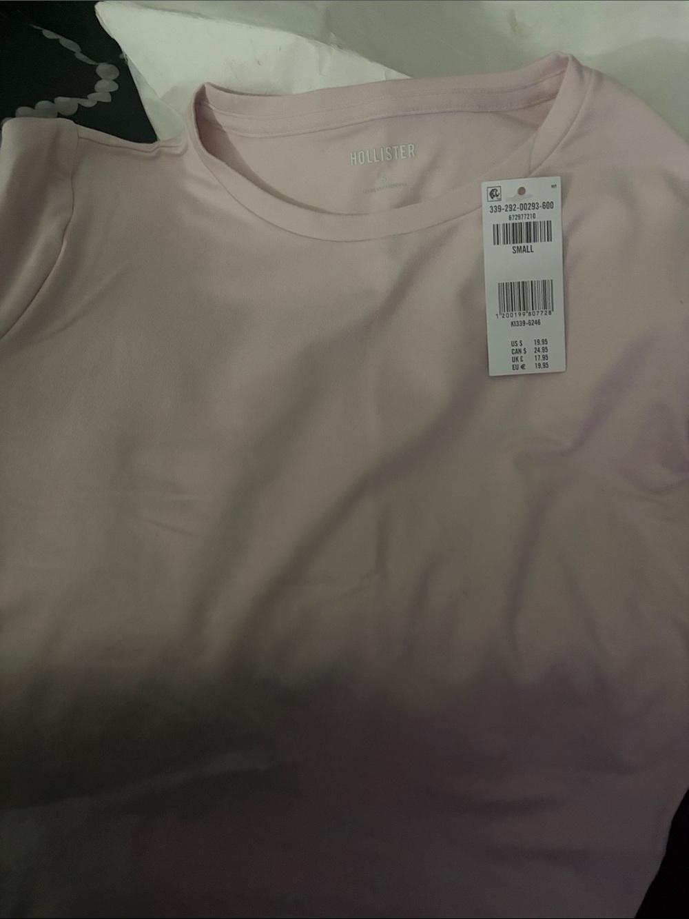 Hollister Light Pink Short Sleeve Crew Tee